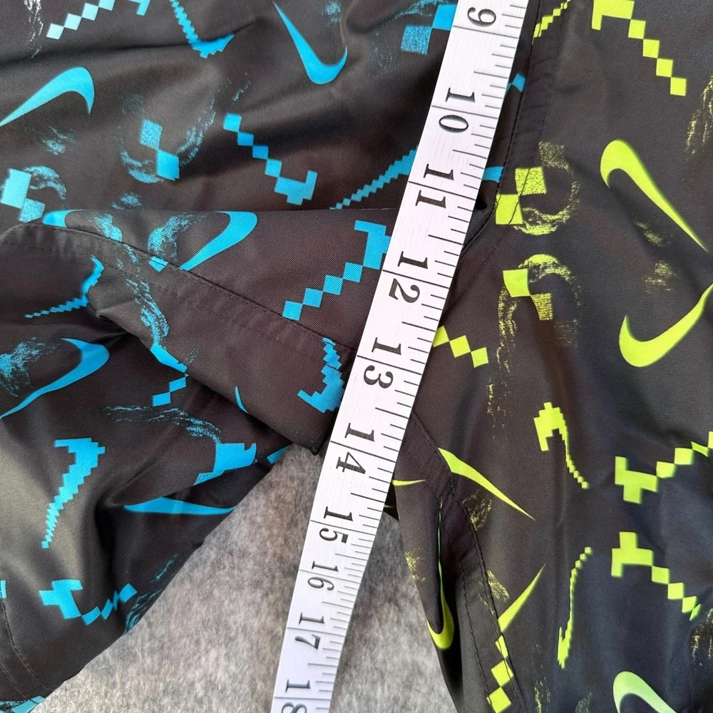 Nike Mens XXL Black Pixelated Swoosh Swim Volley Shorts NESSD516-001 NWT